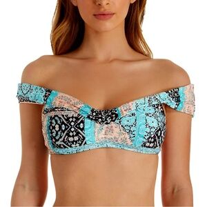 NWT - Seafolly Moroccan Moon Off The Shoulder Bikini Swim Top Size US 8 (AU 12)